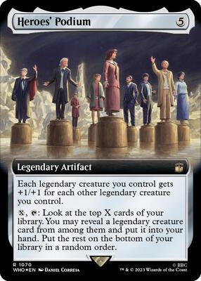 Heroes' Podium (Extended Art) (Surge Foil) card from Universes Beyond: Doctor Who
