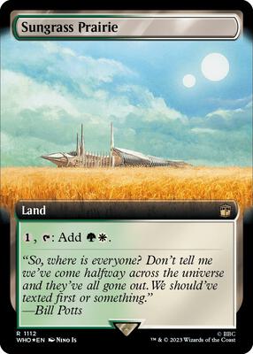 Sungrass Prairie (Extended Art) (Surge Foil) card from Universes Beyond: Doctor Who