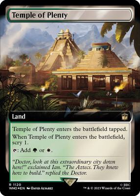 Temple of Plenty (Extended Art) (Surge Foil) card from Universes Beyond: Doctor Who
