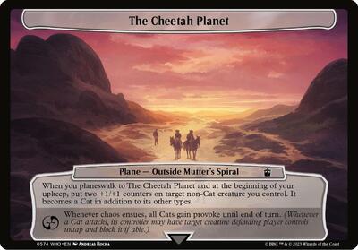 The Cheetah Planet card from Planechase: Universes Beyond: Doctor Who