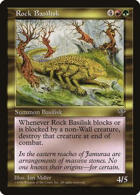 Rock Basilisk card from Mirage
