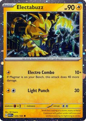 Electabuzz - 125/165 (Cosmos Holo) card from Miscellaneous Cards & Products
