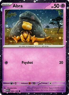 Abra - 063/165 (Cosmos Holo) card from Miscellaneous Cards & Products