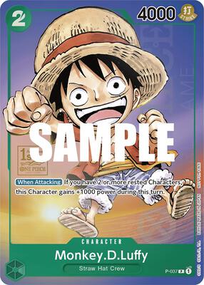 Monkey.D.Luffy (037) (1st Anniversary Tournament) card from One Piece Promotion Cards