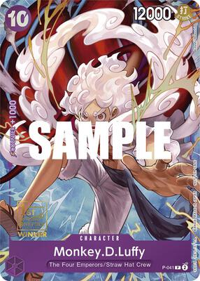 Monkey.D.Luffy (041) (1st Anniversary Tournament) card from One Piece Promotion Cards