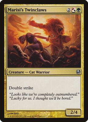 Marisi's Twinclaws card from Duel Decks: Ajani vs. Nicol Bolas