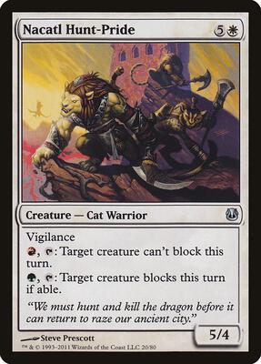 Nacatl Hunt-Pride card from Duel Decks: Ajani vs. Nicol Bolas