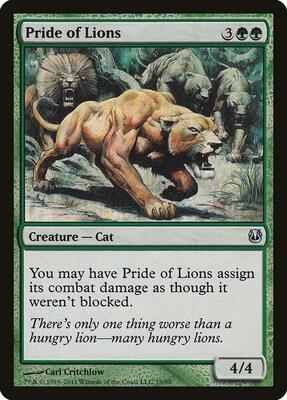 Pride of Lions card from Duel Decks: Ajani vs. Nicol Bolas