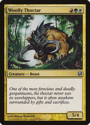 Woolly Thoctar card from Duel Decks: Ajani vs. Nicol Bolas