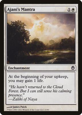 Ajani's Mantra card from Duel Decks: Ajani vs. Nicol Bolas