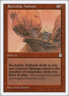 Rockslide Ambush card from Portal Three Kingdoms