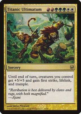 Titanic Ultimatum card from Duel Decks: Ajani vs. Nicol Bolas