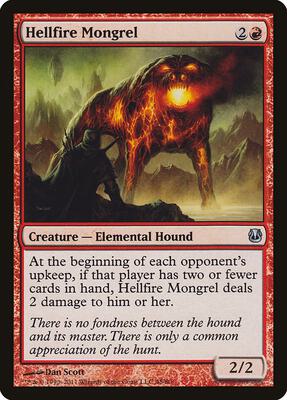 Hellfire Mongrel card from Duel Decks: Ajani vs. Nicol Bolas