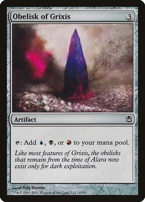 Obelisk of Grixis card from Duel Decks: Ajani vs. Nicol Bolas