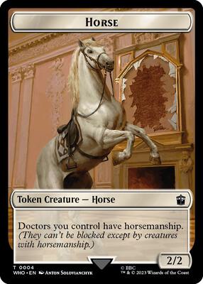 Horse // Treasure (0028) Double-Sided Token card from Universes Beyond: Doctor Who