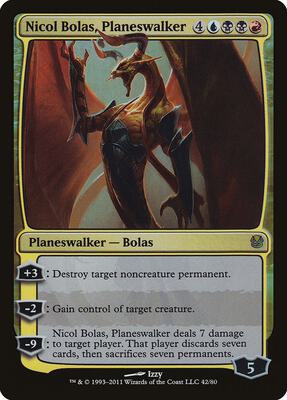 Nicol Bolas, Planeswalker card from Duel Decks: Ajani vs. Nicol Bolas