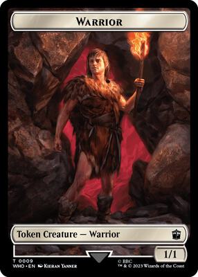 Warrior // Food (0027) Double-Sided Token card from Universes Beyond: Doctor Who