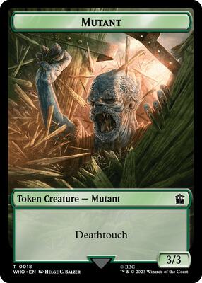 Mutant // Alien Insect Double-Sided Token card from Universes Beyond: Doctor Who