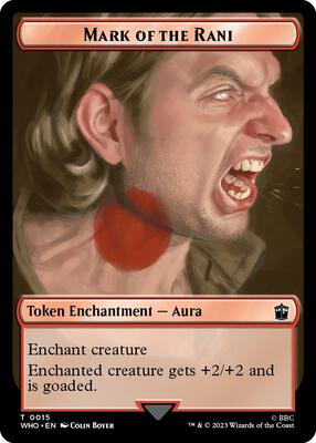 Mark of the Rani // Cyberman Double-Sided Token card from Universes Beyond: Doctor Who