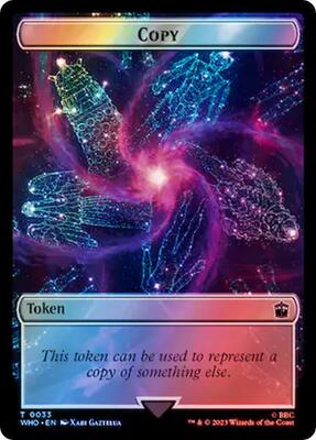 Copy // Cyberman Double-Sided Token (Surge Foil) card from Universes Beyond: Doctor Who
