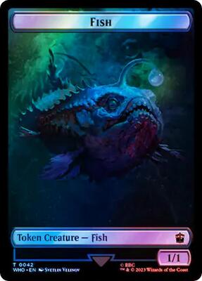 Fish // Food (0059) Double-Sided Token (Surge Foil) card from Universes Beyond: Doctor Who