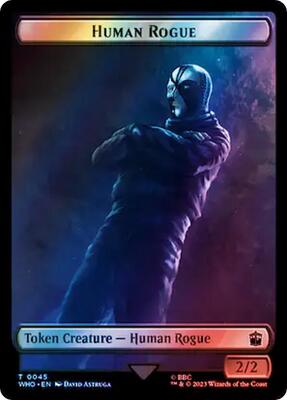 Human Rogue // Cyberman Double-Sided Token (Surge Foil) card from Universes Beyond: Doctor Who