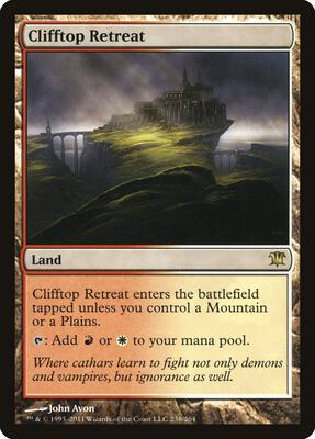 Clifftop Retreat card from Innistrad