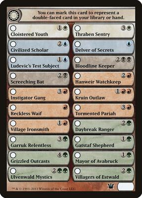 Checklist Card - Innistrad card from Innistrad