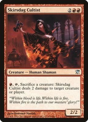Skirsdag Cultist card from Innistrad