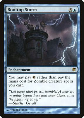Rooftop Storm card from Innistrad