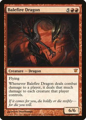Balefire Dragon card from Innistrad