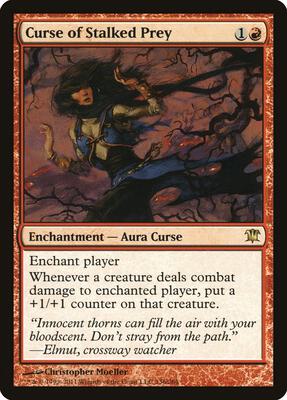 Curse of Stalked Prey card from Innistrad