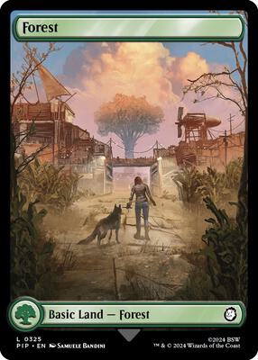 Forest (0325) card from Universes Beyond: Fallout