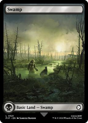 Swamp (0321) card from Universes Beyond: Fallout