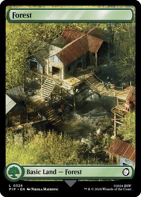 Forest (0326) card from Universes Beyond: Fallout