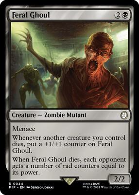 Feral Ghoul card from Universes Beyond: Fallout