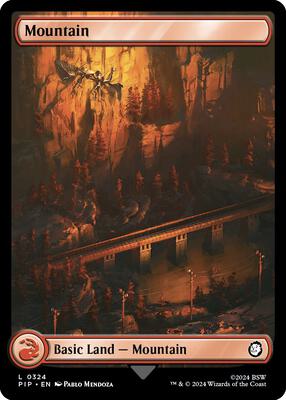 Mountain (0324) card from Universes Beyond: Fallout