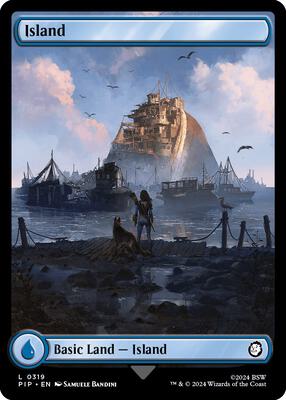 Island (0319) card from Universes Beyond: Fallout