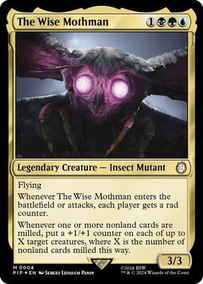 The Wise Mothman card from Universes Beyond: Fallout