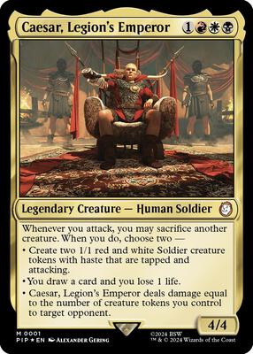 Caesar, Legion's Emperor card from Universes Beyond: Fallout