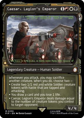 Caesar, Legion's Emperor (Showcase) card from Universes Beyond: Fallout