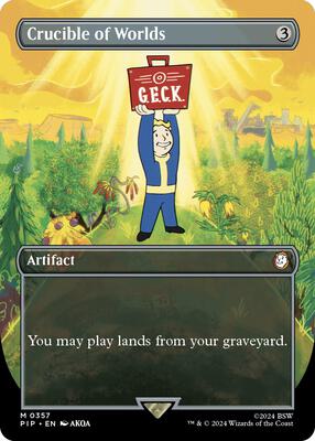 Crucible of Worlds (Borderless) card from Universes Beyond: Fallout