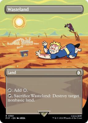 Wasteland (Borderless) card from Universes Beyond: Fallout