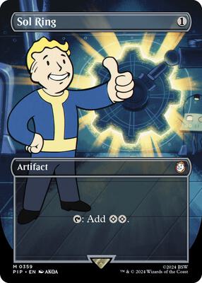 Sol Ring (Borderless) card from Universes Beyond: Fallout