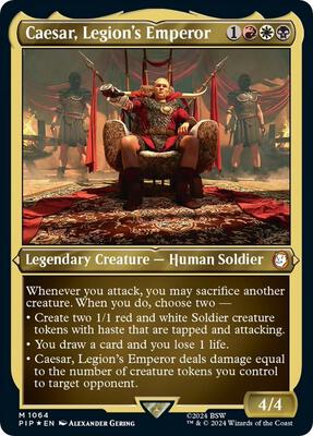 Caesar, Legion's Emperor (Display Commander) - Thick Stock card from Universes Beyond: Fallout