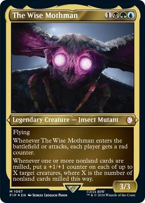 The Wise Mothman (Display Commander) - Thick Stock card from Universes Beyond: Fallout