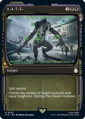 V.A.T.S. (Showcase) card from Universes Beyond: Fallout