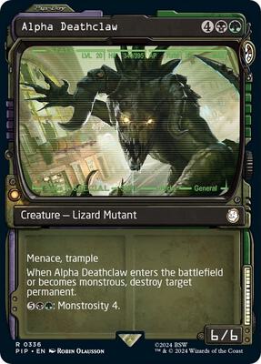 Alpha Deathclaw (Showcase) card from Universes Beyond: Fallout