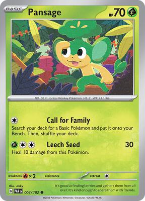 Pansage card from SV04: Paradox Rift