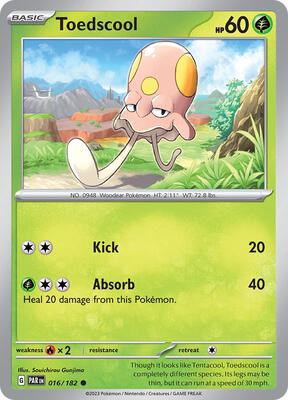 Toedscool - 016/182 card from SV04: Paradox Rift